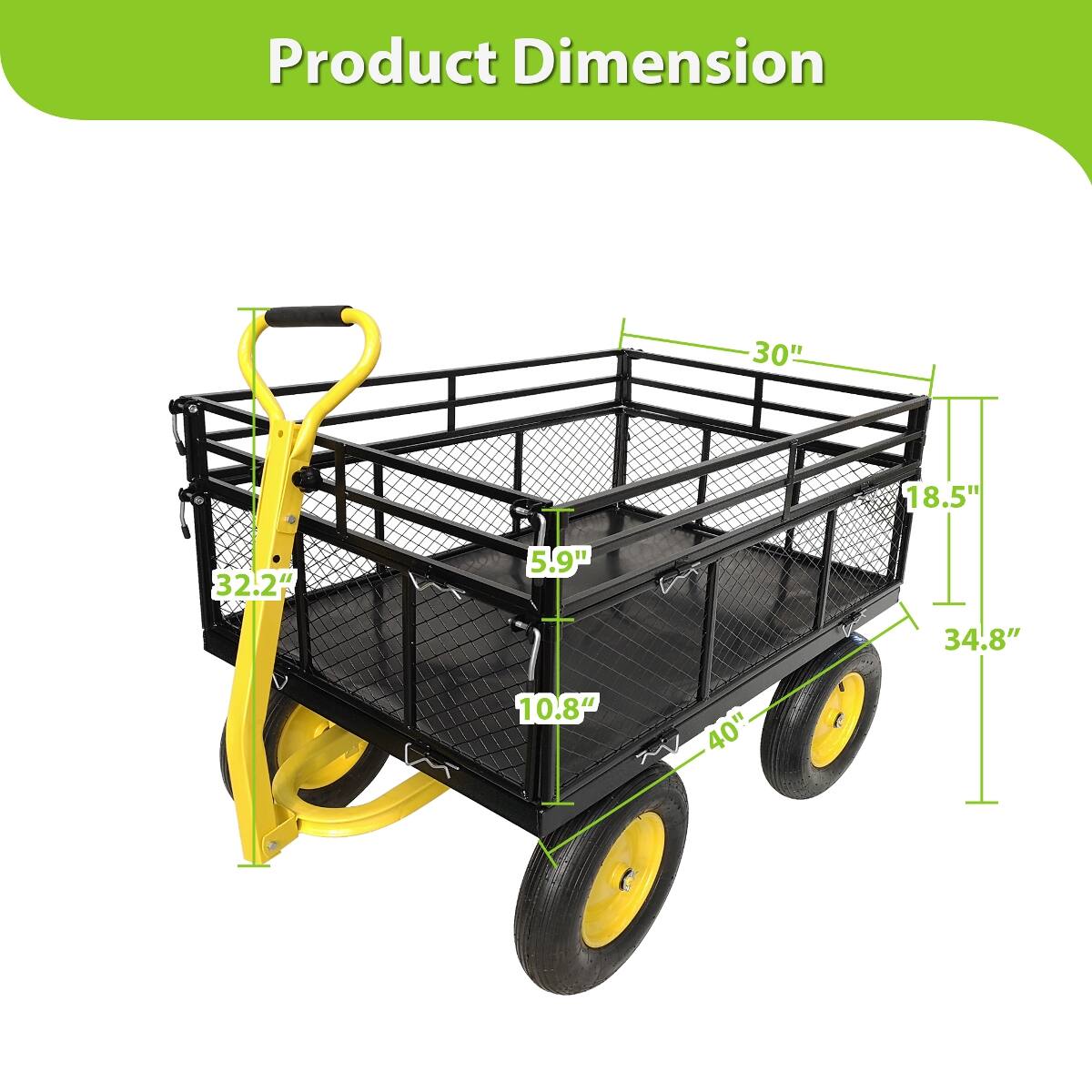 Product Dimension  
30"  
18.5"  
32.2"  
5.9"  
34.8"  
10.8"  
40"