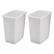 Front. RubberMaid - Rubbermaid Open Top Wastebasket Large Plastic Trash Bin Container, 36 Qt, 2 Pack - White.