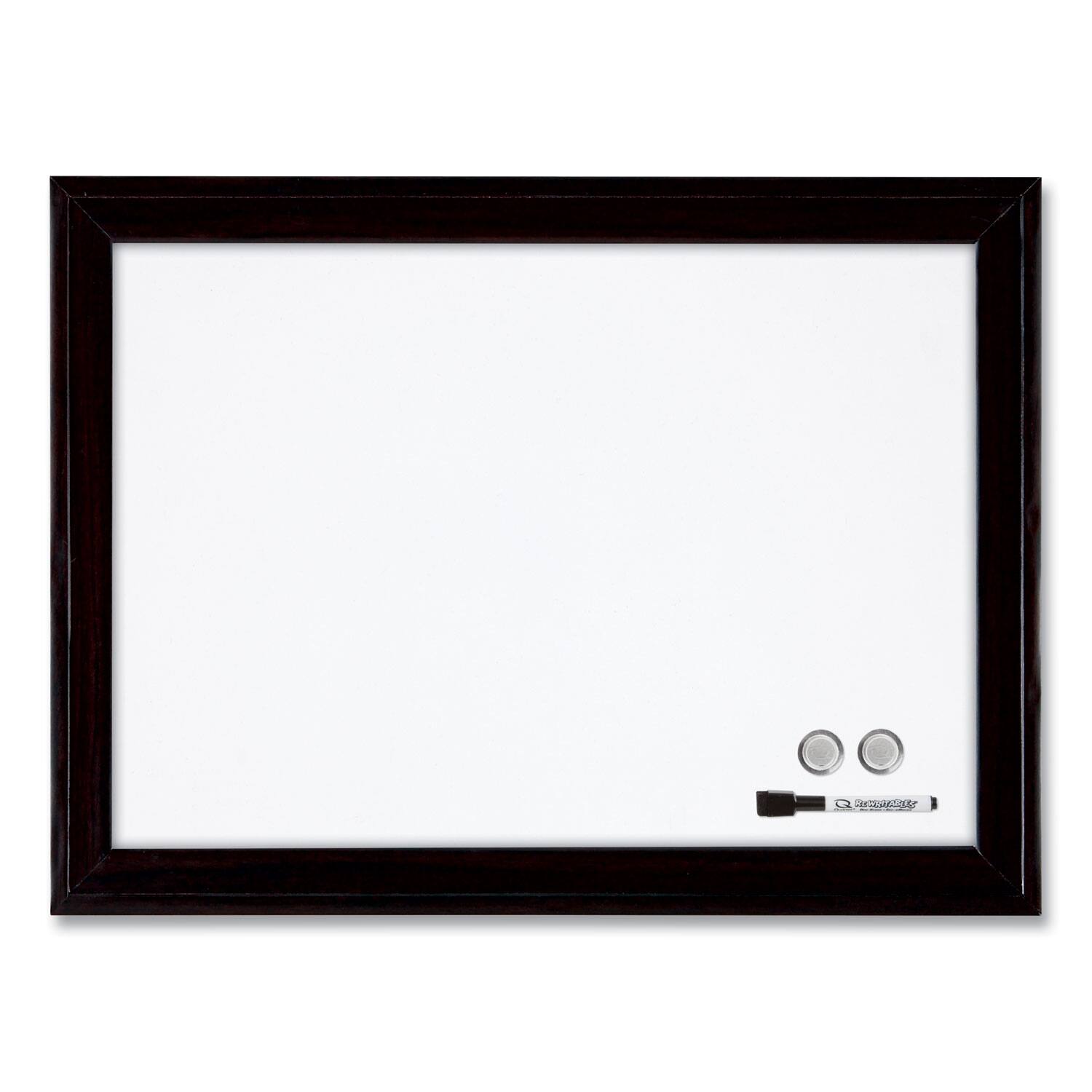 Quartet - Home Decor Magnetic Dry Erase Board, 23" x 17", White Surface, Black Wood Frame