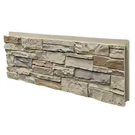 LOVMOR - 1 Pack Faux Stone Wall Covering Panels for Interior and Exterior Decor PU Stone Veneer - Brown Stone Rock