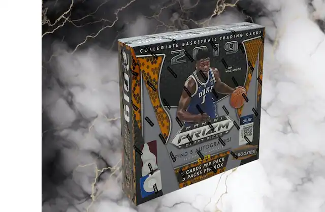 COLLEGIATE BASKETBALL TRADING CARDS 2019
PANINI
FIND 5 AUTOGRAPHS ON AVERAGE PER BOX
CARDS PER PACK 5
PACKS PER BOX 8
ROOKIES!
