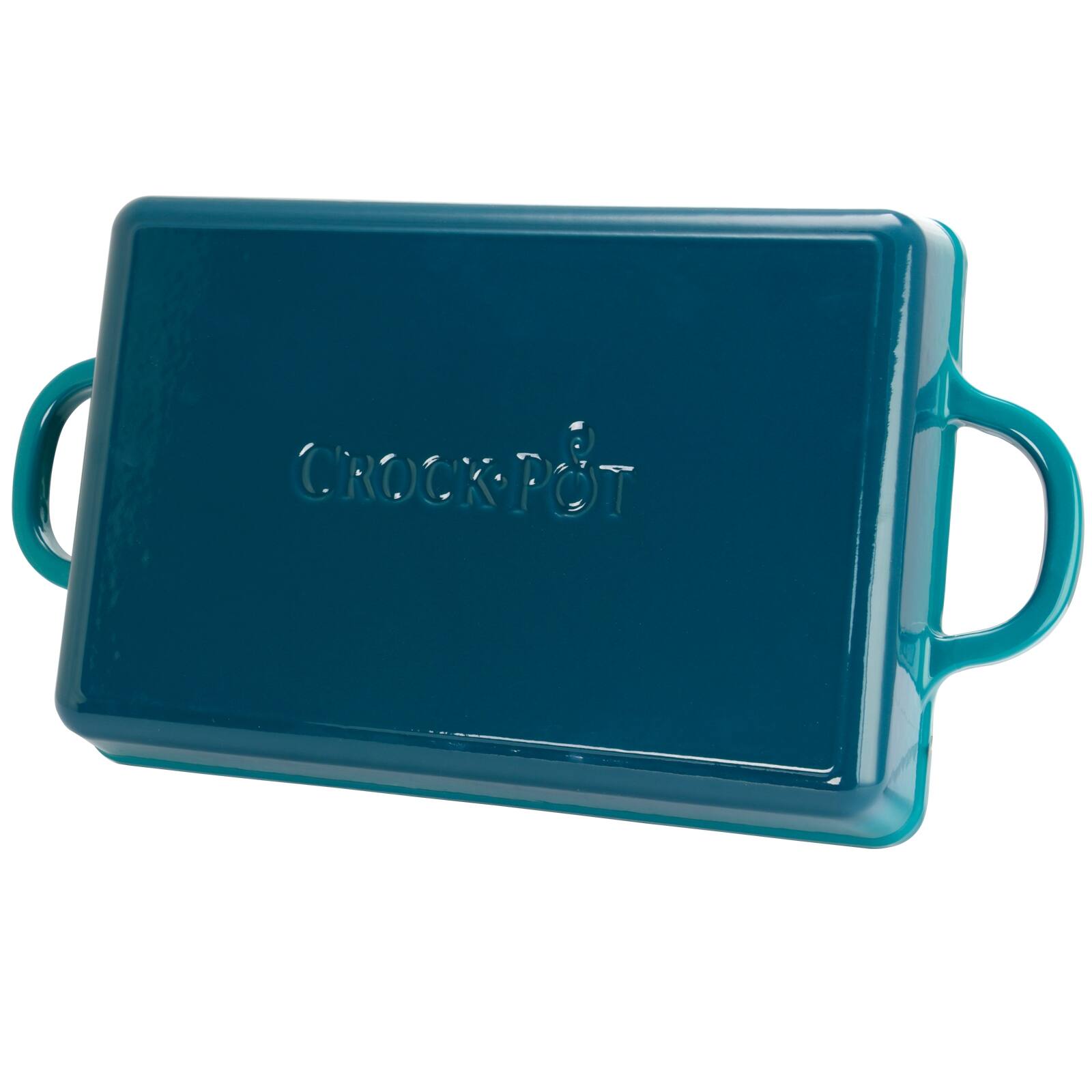 Alt View 1. Crock-Pot - Crock Pot Artisan 13 in. Enameled Cast Iron Lasagna Pan in Teal Ombre - Teal Ombre.
