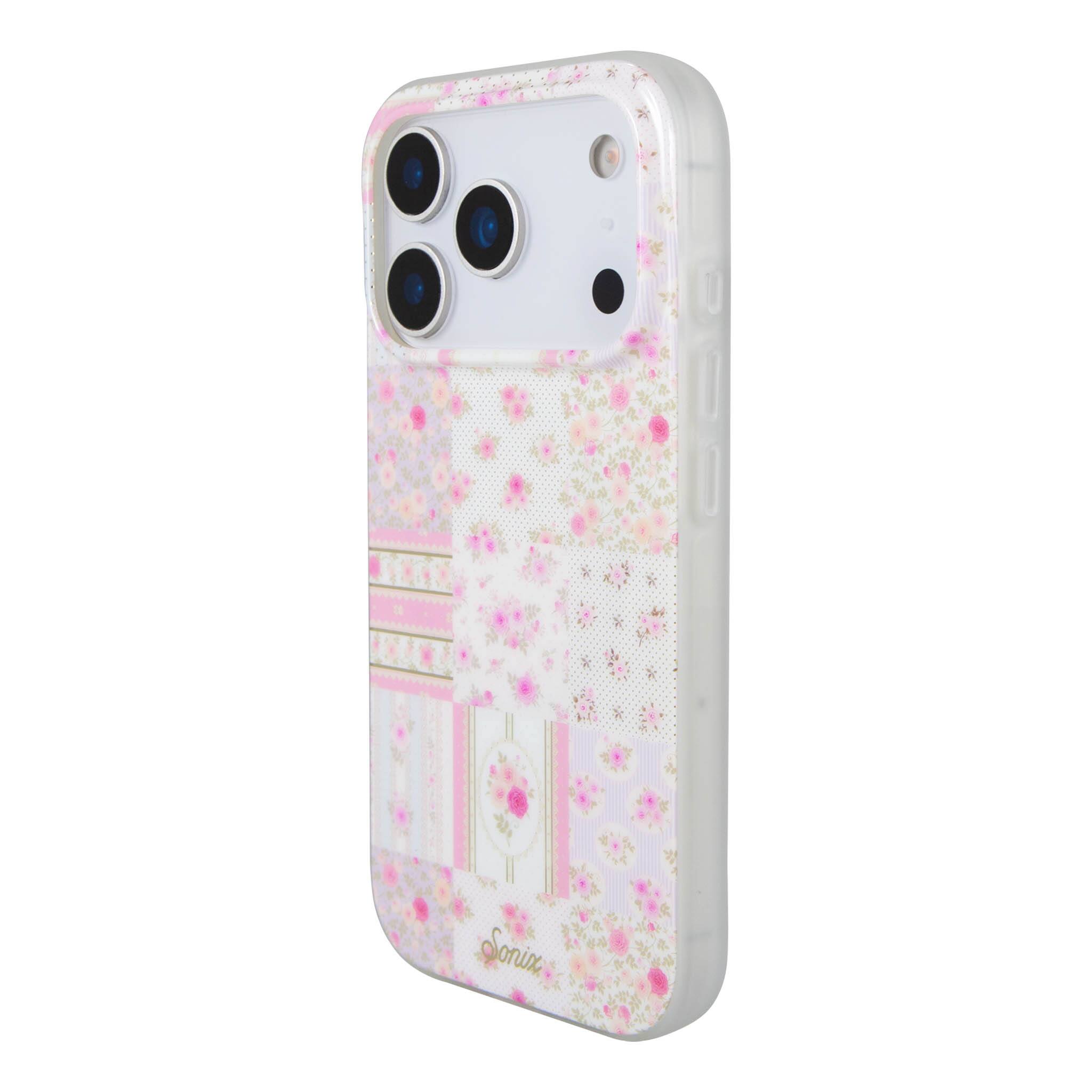 Left. Sonix - iPhone 17 Pro Case Patchwork Cottage - Multi.