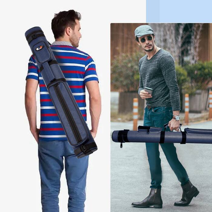 Alt View 3. GSE Games & Sports Expert - 2x2 Oval Hard Billiard Pool Cue Stick Carrying Case, Billiard Cue Case, Billiard Accessories - Blue - Blue.