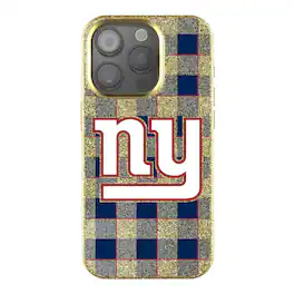 Keyscaper - NFL - New York Giants Plaid Bling iPhone Case - 14 - Gold