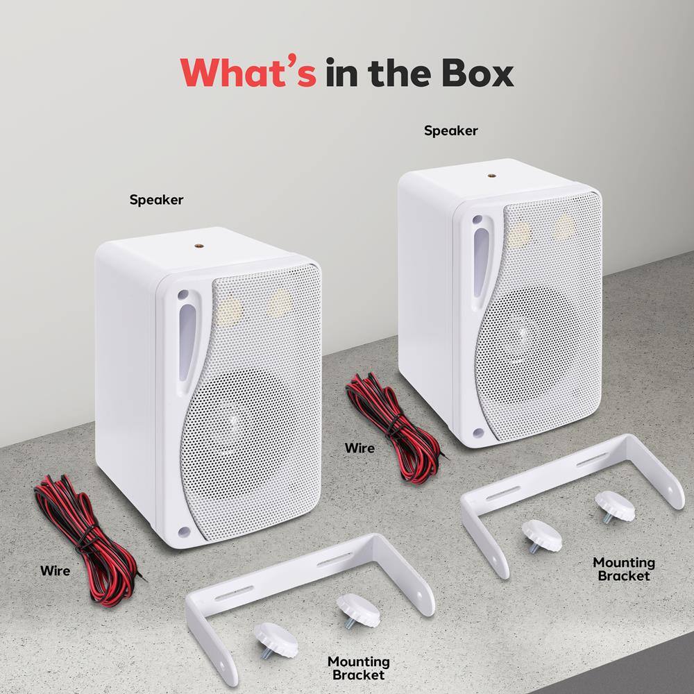 What's in the Box

- Speaker
- Wire
- Mounting Bracket