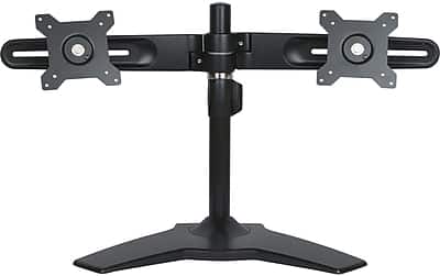 Planar - Dual Monitor Adjustable Stand, Up to 24" - Black