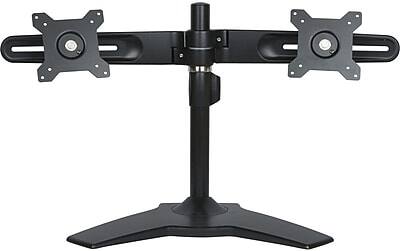 Front. Planar - Planar Dual Monitor Adjustable Stand, Up to 24", Black (997-5253-00) - Black.