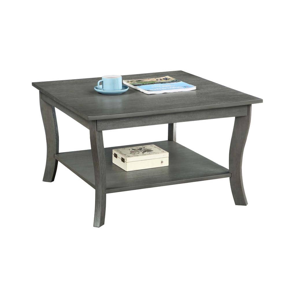 Convenience Concepts - American Heritage Square Coffee Table - Wirebrush Dark Gray