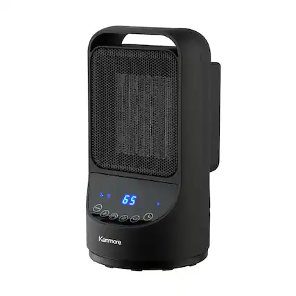 Front. Kenmore - 11.5" Portable Ceramic Heater - Black.