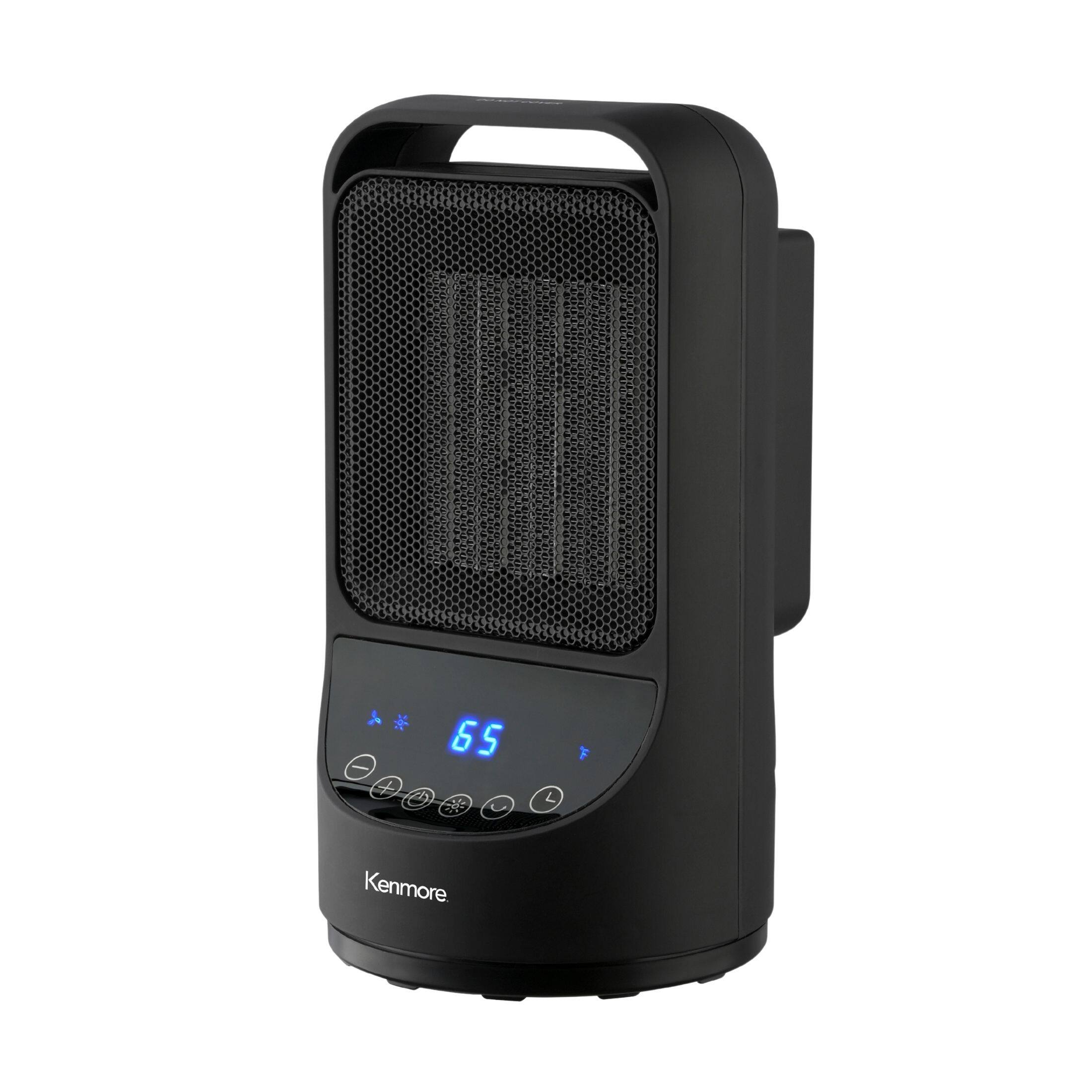 Front. Kenmore - 11.5" Portable Ceramic Heater - Black.
