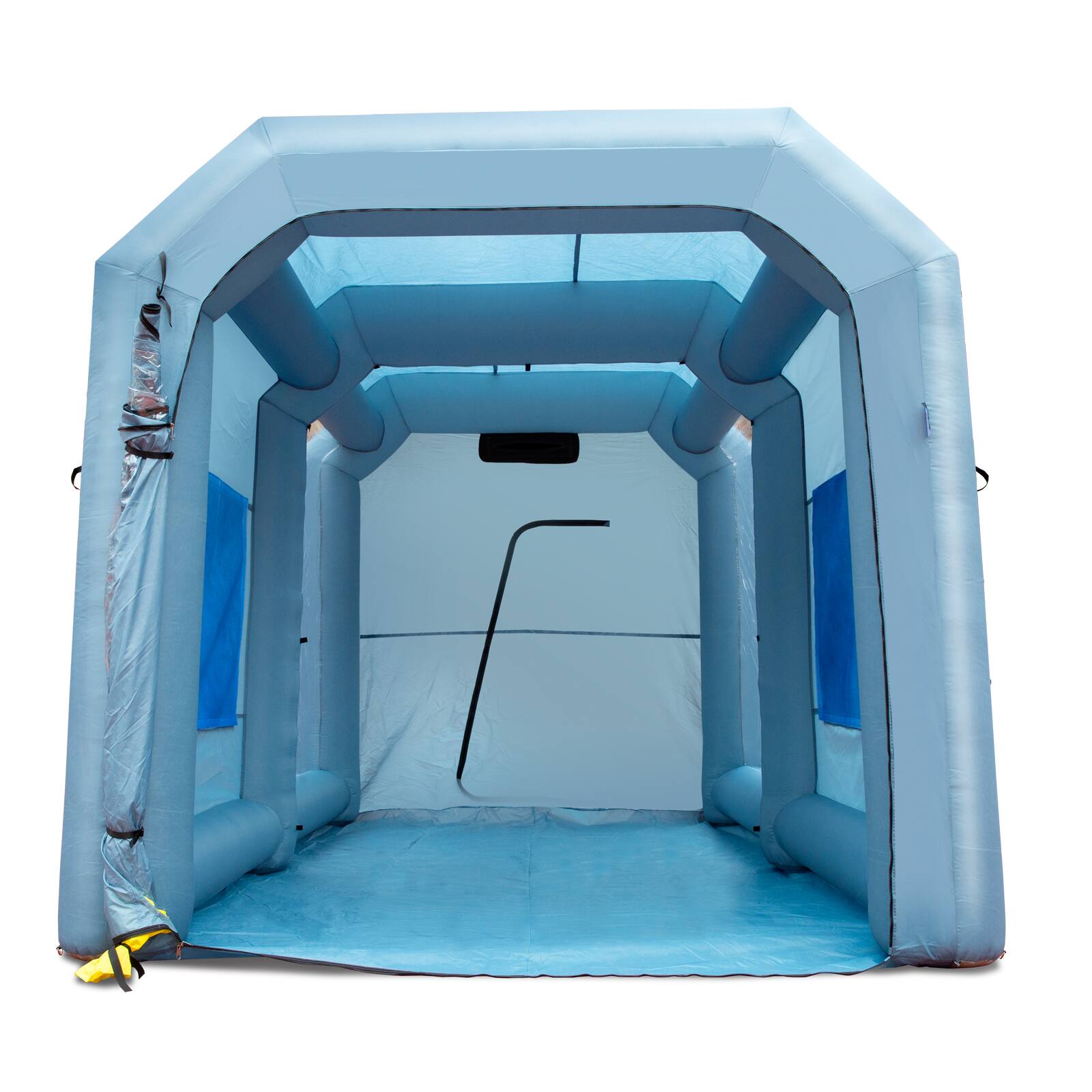 Alt View 4. VEVOR - Inflatable Paint Booth, 13x10x9ft Inflatable Spray Booth, 950W High Powerful Blower Spray Booth Tent, Car Paint Tent - Blue.