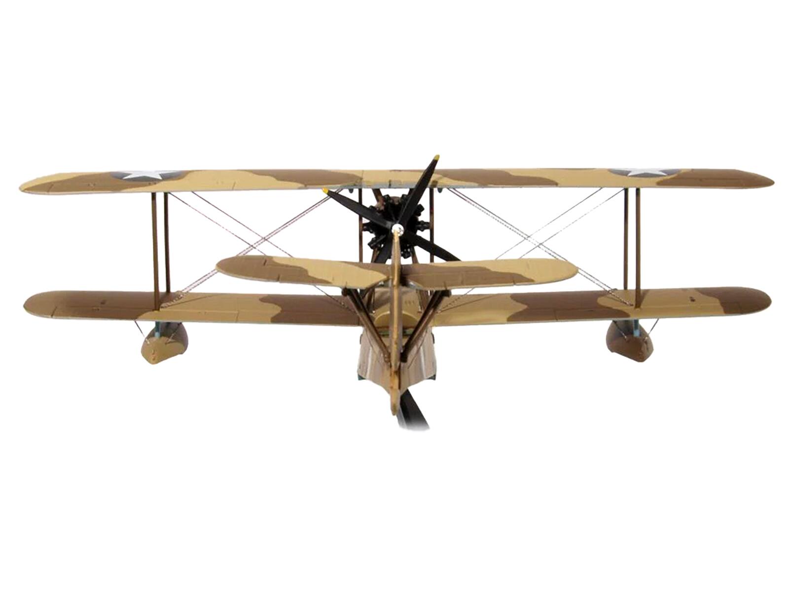 Left. Oxford Diecast - Supermarine Walrus MKI Aircraft "Operation Torch North Africa" (1942) Royal Air Force "Oxford Aviation" Series 1/72 - Cream.