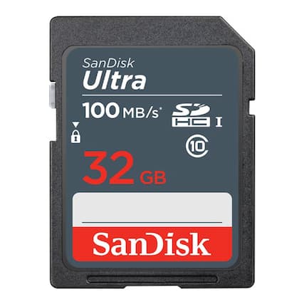SanDisk Ultra
100 MB/s
SDHC I
32 GB
10
SanDisk
