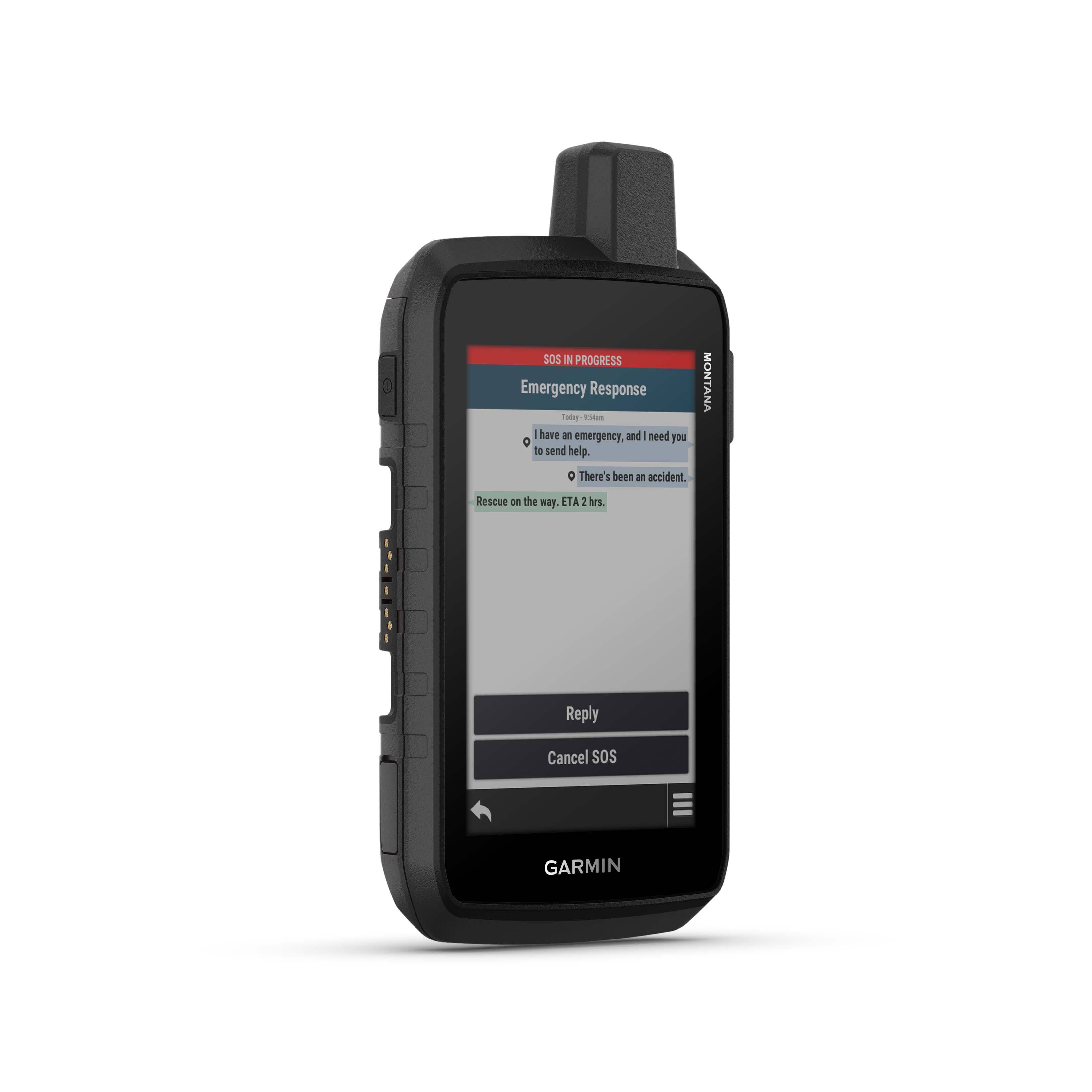 SOS GARMIN - Emergency Response Tale-124en - have an emergency, and - need you to send help. MONTANA - There's been an accident Rescue DE the way LTA 2 hrs. Reply Cancel.