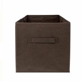 Kitcheniva - Fabric Storage Cube Bins Organizer Basket Containers Bins Fabric Handle 10 Inch 6 Pack Brown
