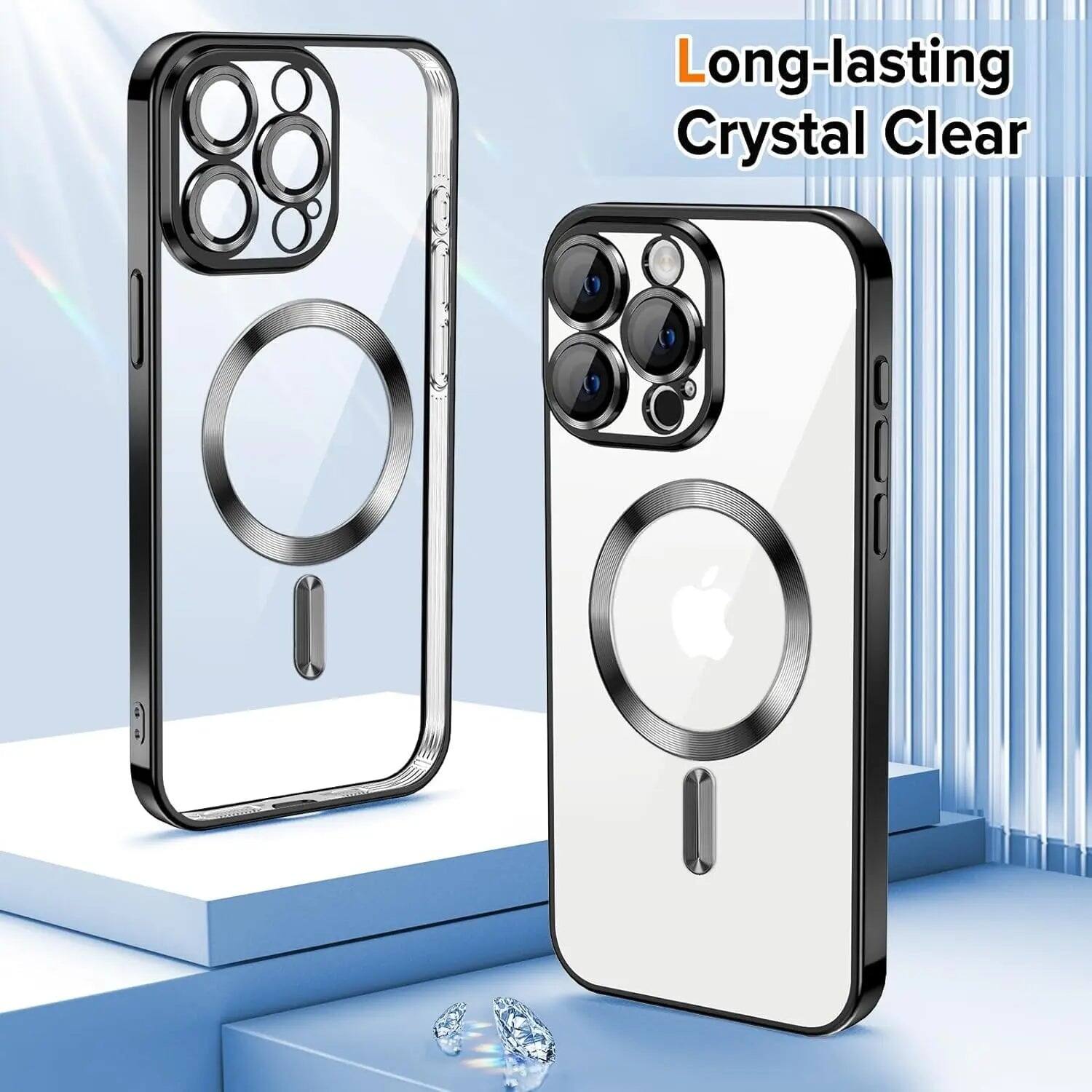 Entronix [Magnetic] Case for iPhone 13 Pro Max [Clear Back] Luxury