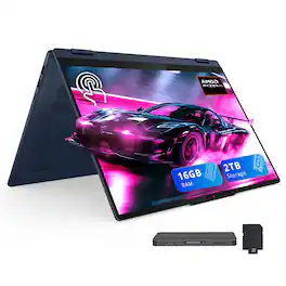 Lenovo - IdeaPad 5 16" 2-in-1 Touchscreen Laptop,Ryzen AI 7 350,16GB RAM,1TB SSD+1TB Dock Set,Radeon 860M,Win 11 - Blue