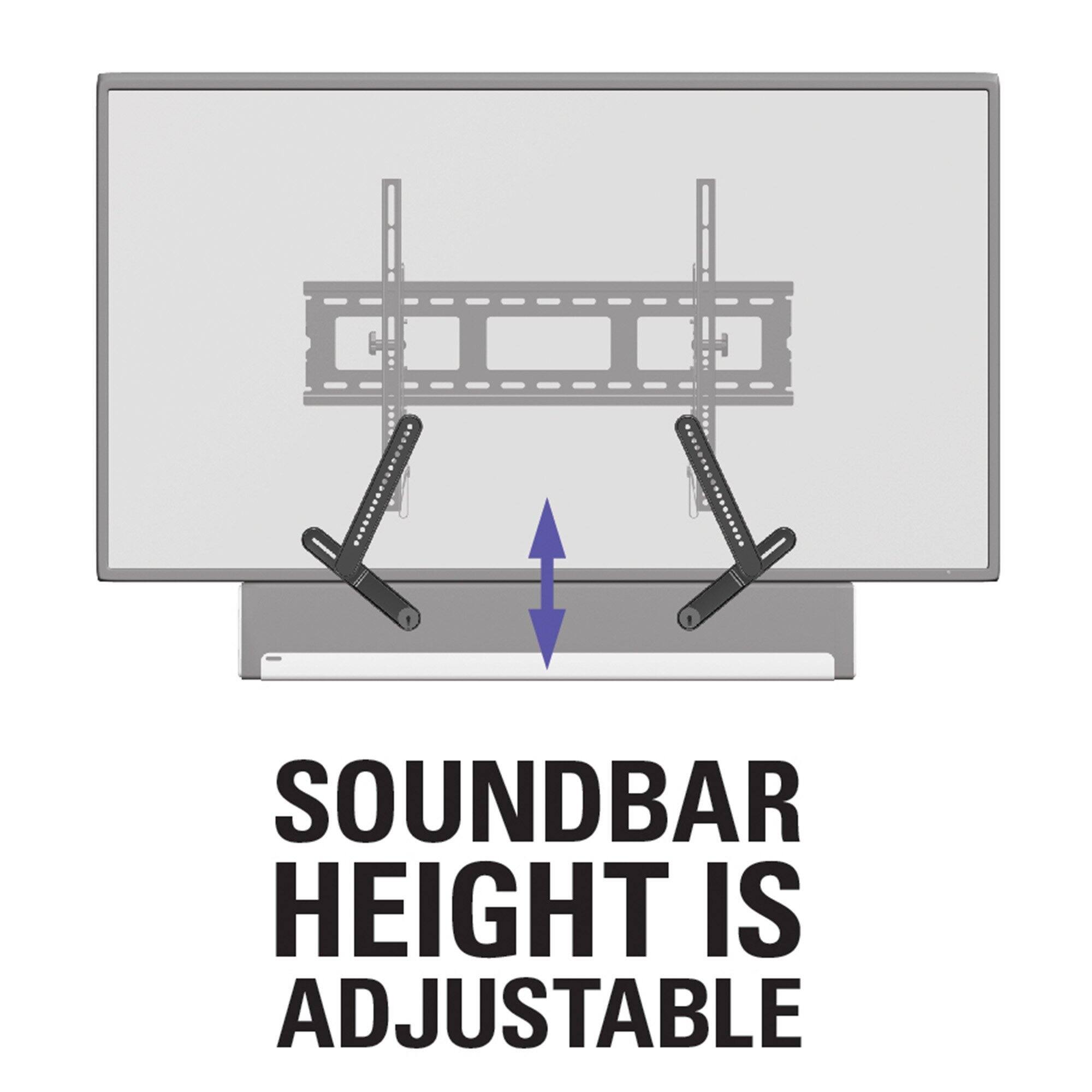 SOUNDBAR HEIGHT IS ADJUSTABLE