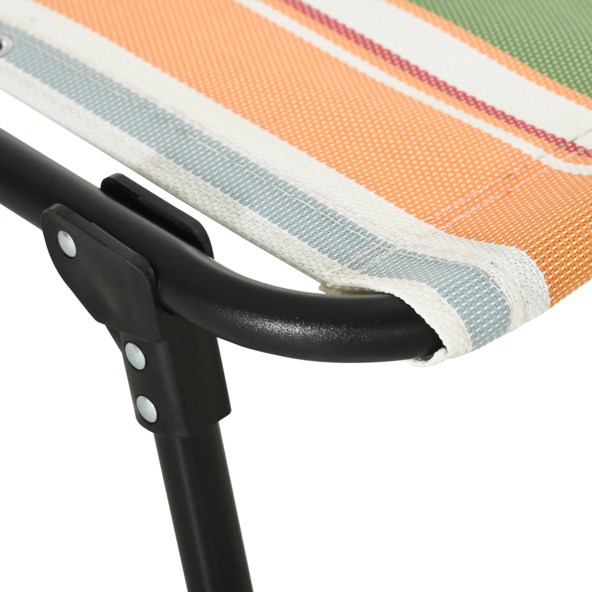 Alt View 8. Outsunny - Folding Chaise Lounge Chair, Patio Sun Tanning Chair, Outdoor Chaise Lounger with 4-Position Reclining Back - Colored.