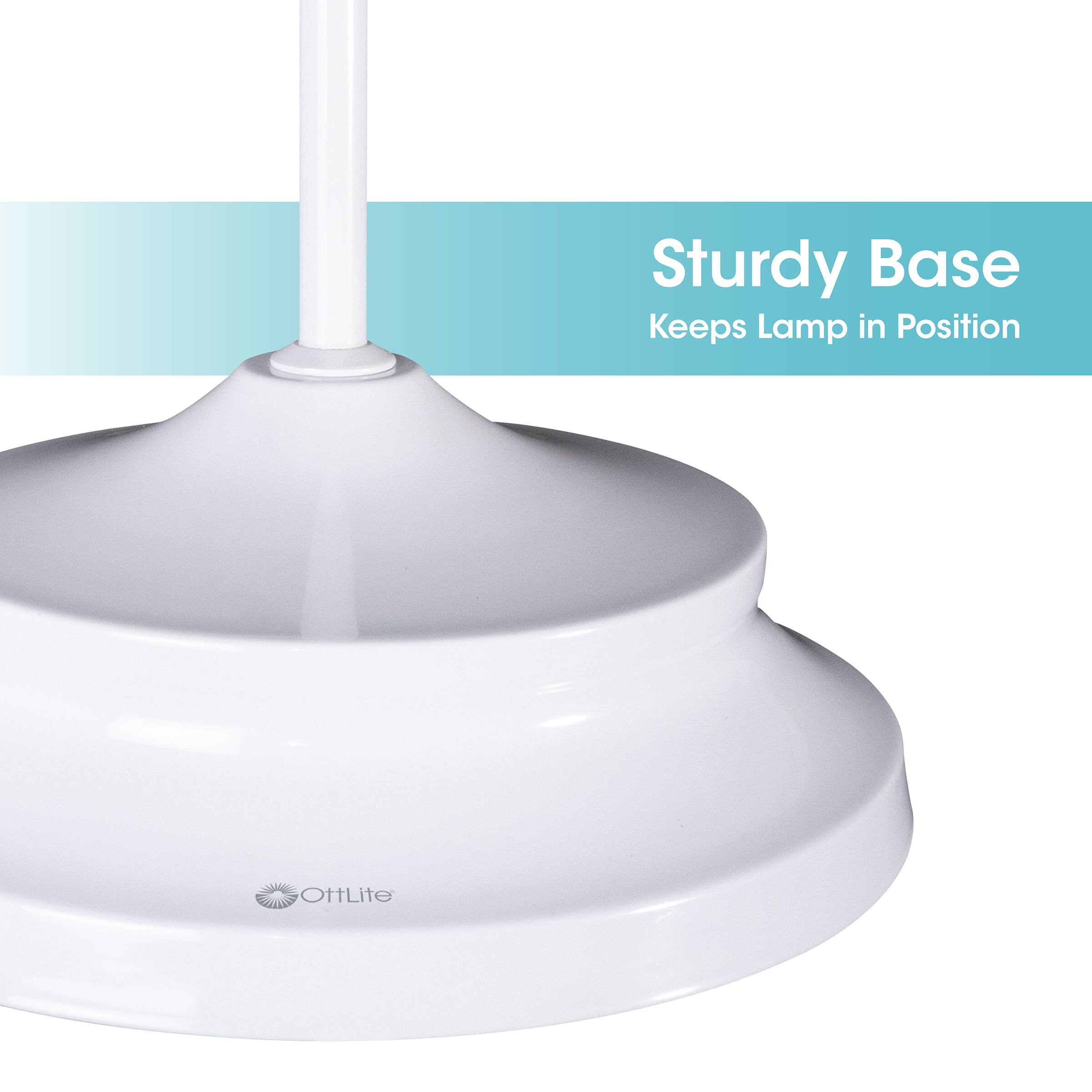 Sturdy Base Keeps Lamp in Position OttLite