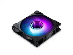 Front. Phanteks - Phanteks M25-120 Gen2 Reversed Blade ARGB Fan, 120mm, Daisy-chain, Black (PH-F120M25R_G2_DBK01) - Black.