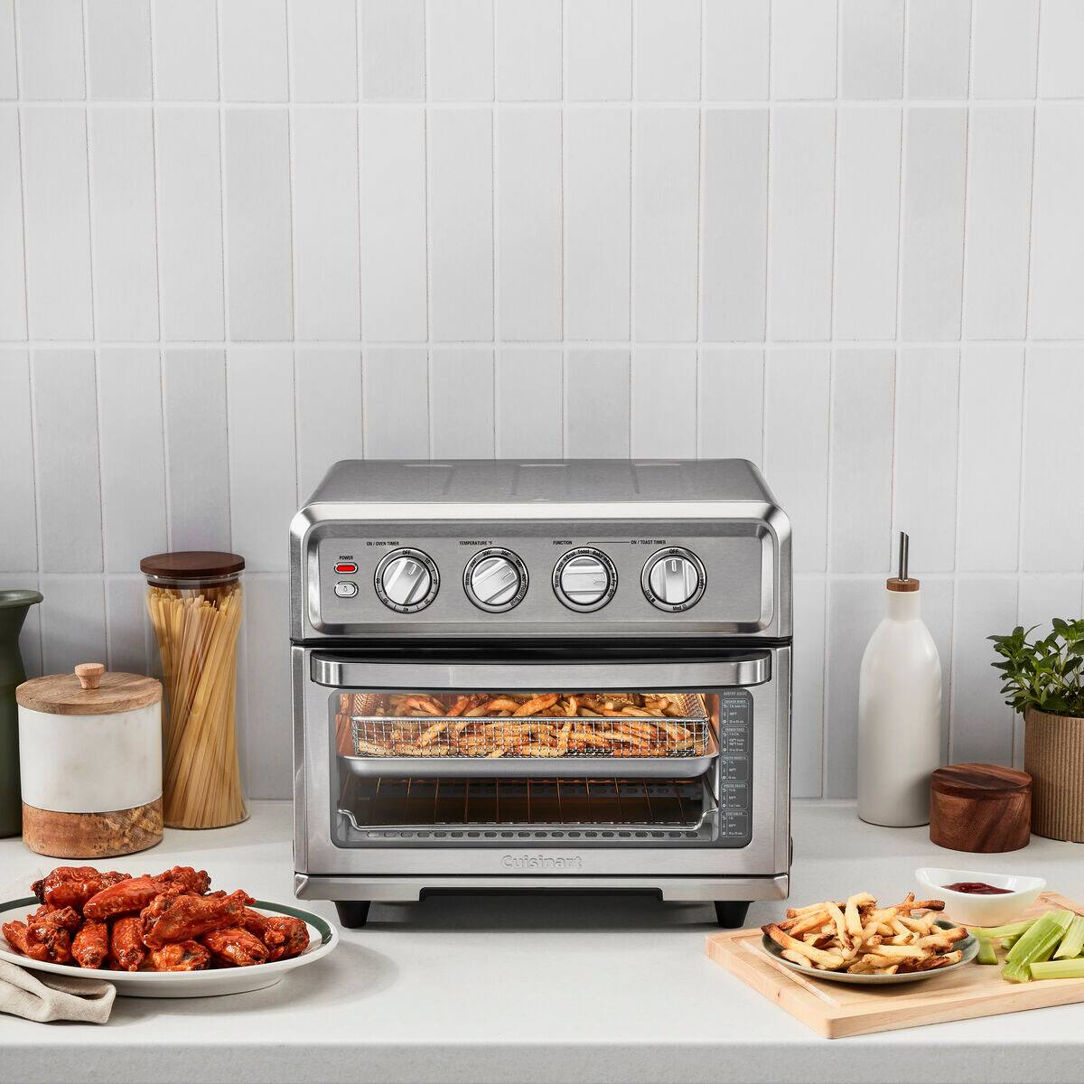 Alt View 12. Cuisinart - 0.6 Cu. Ft. Air Fryer Toaster Oven with Grill - Stainless Steel.