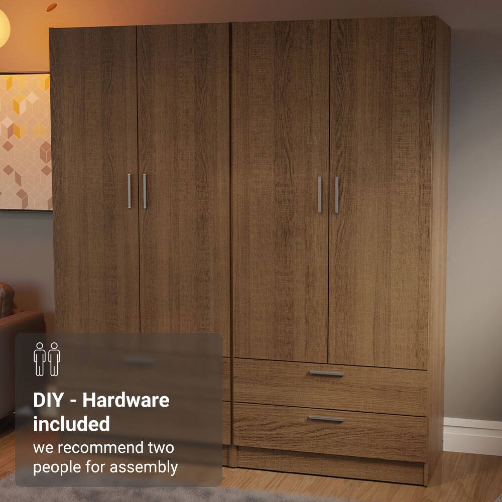 DIY - Hardware included  
we recommend two people for assembly