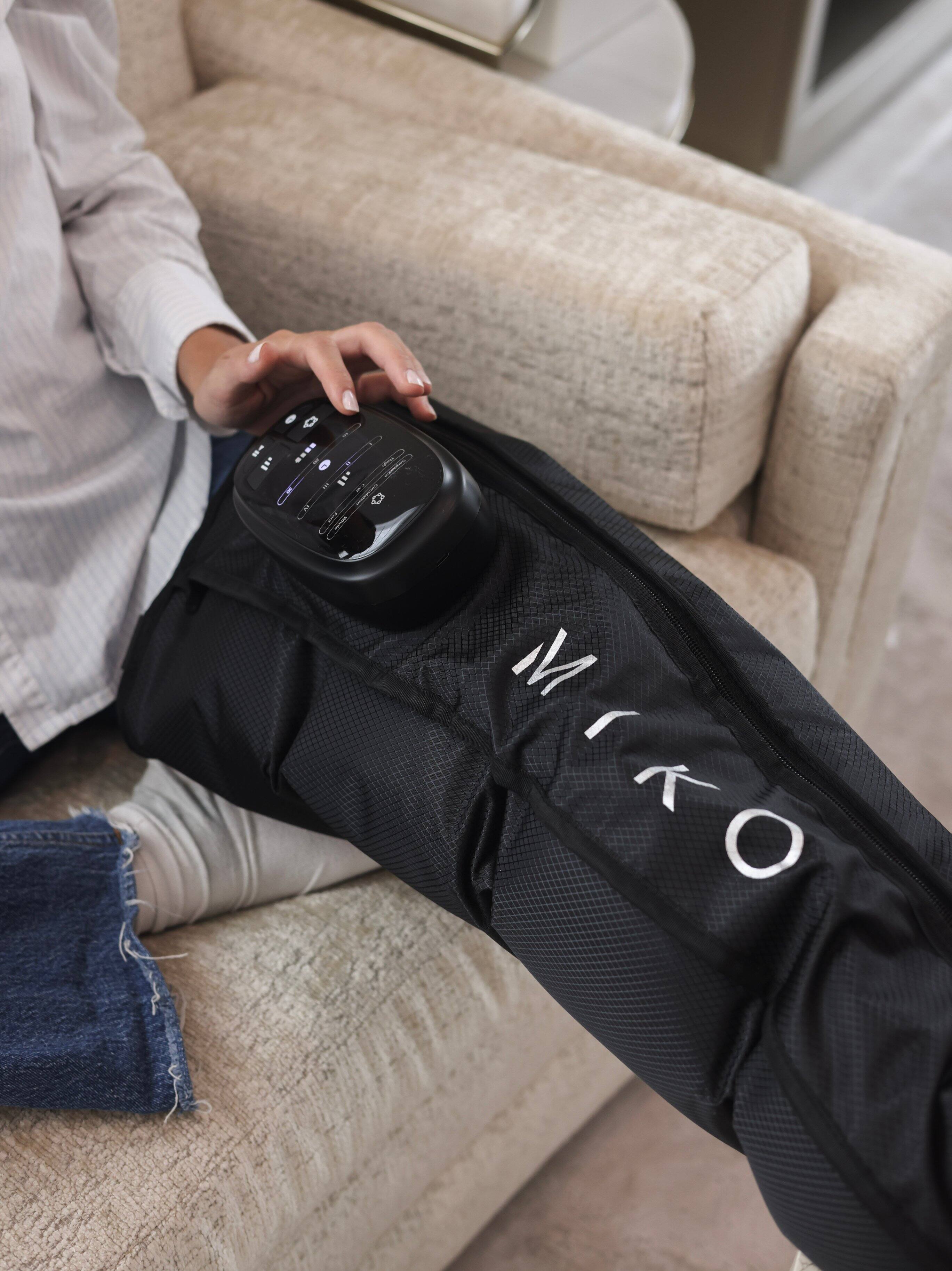 Alt View 5. Miko - Miko Aero Compression Leg Massager with 6 Modes, 4 Intensity Levels, 3000mAh Battery, Advanced Airbag Technology - Black.