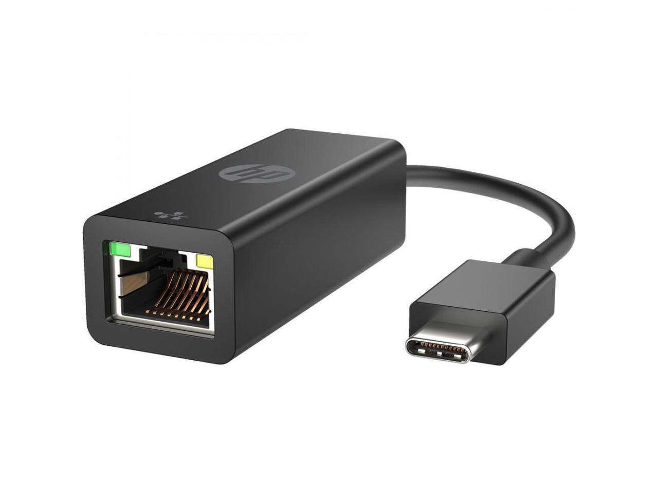 Alt View 6. HP - HP Ethernet Adapter - USB Type C - 128 MB/s Data Transfer Rate - 1 - Twisted Pair - 1000Base-T - TAA Compliant - Black.