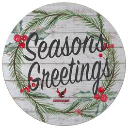 Jardine - Roberts Wesleyan Redhawks 20'' x 20'' Season's Greetings Circle - White
