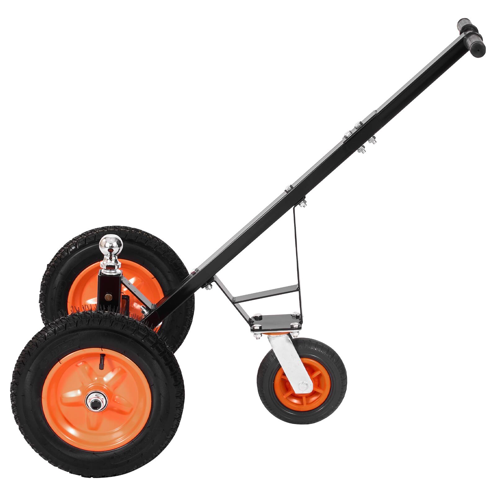 VEVOR - Heavy-Duty Trailer Dolly, 1200lbs Tongue Weight Capacity, Carbon Steel Trailer Mover with 2 inch Ball, 15.2 inch Tires - Black,Orange