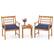 Front. Costway - 3 PCS Acacia Wood Patio Bistro Set Outdoor Chairs with Coffee Table for Porch - Navy,Natural.