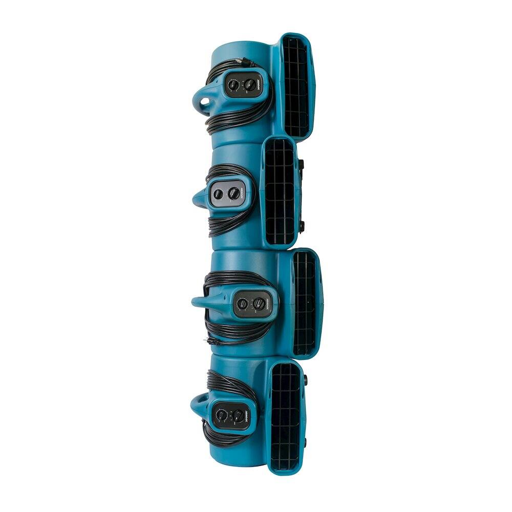 Alt View 2. XPOWER - 1/3 HP 2000 CFM 3 Speed, Floor Fan, Dryer, Blower with Timer and Filter Kit - Blue.