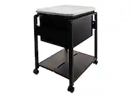 Front. Advantus - Plastic/Poly Mobile File Cart with Swivel Wheels - Black.