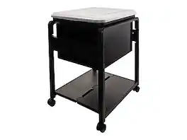 Advantus - Plastic/Poly Mobile File Cart with Swivel Wheels - Black
