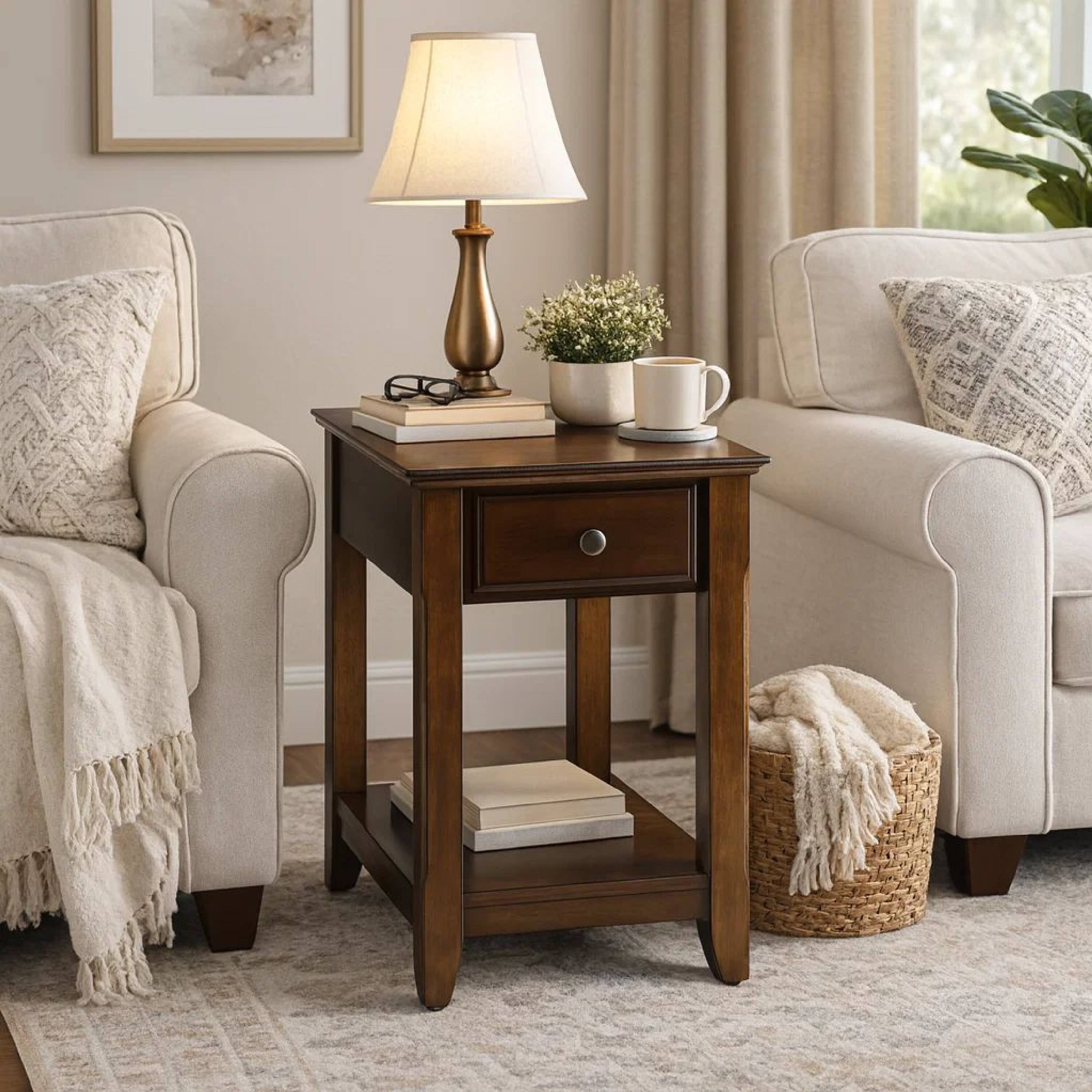 Alt View 8. Manhattan Lane - Smart Looking Side Table - Walnut.