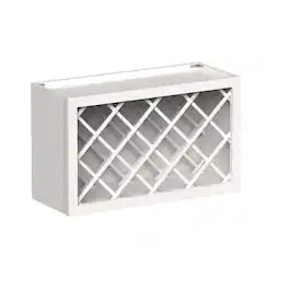 Boyel Living - 30-in W x 18-in H x 12-in D Shaker Wine Rack Kitchen Wall Cabinet - Glacier White