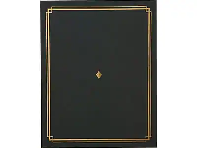 Front. Gartner Studios - Certificate Holders, 8.5" x 11", 6/Pack - Black/Gold.