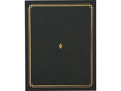 Front. Gartner Studios - Certificate Holders, 8.5" x 11", 6/Pack - Black/Gold.