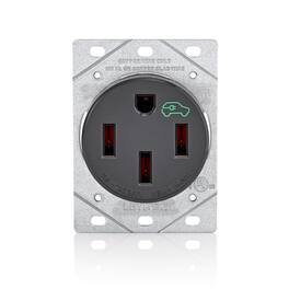 Leviton - EV Charging 50 amps 250 V Single Outlet 14-50R 1 pk - Black