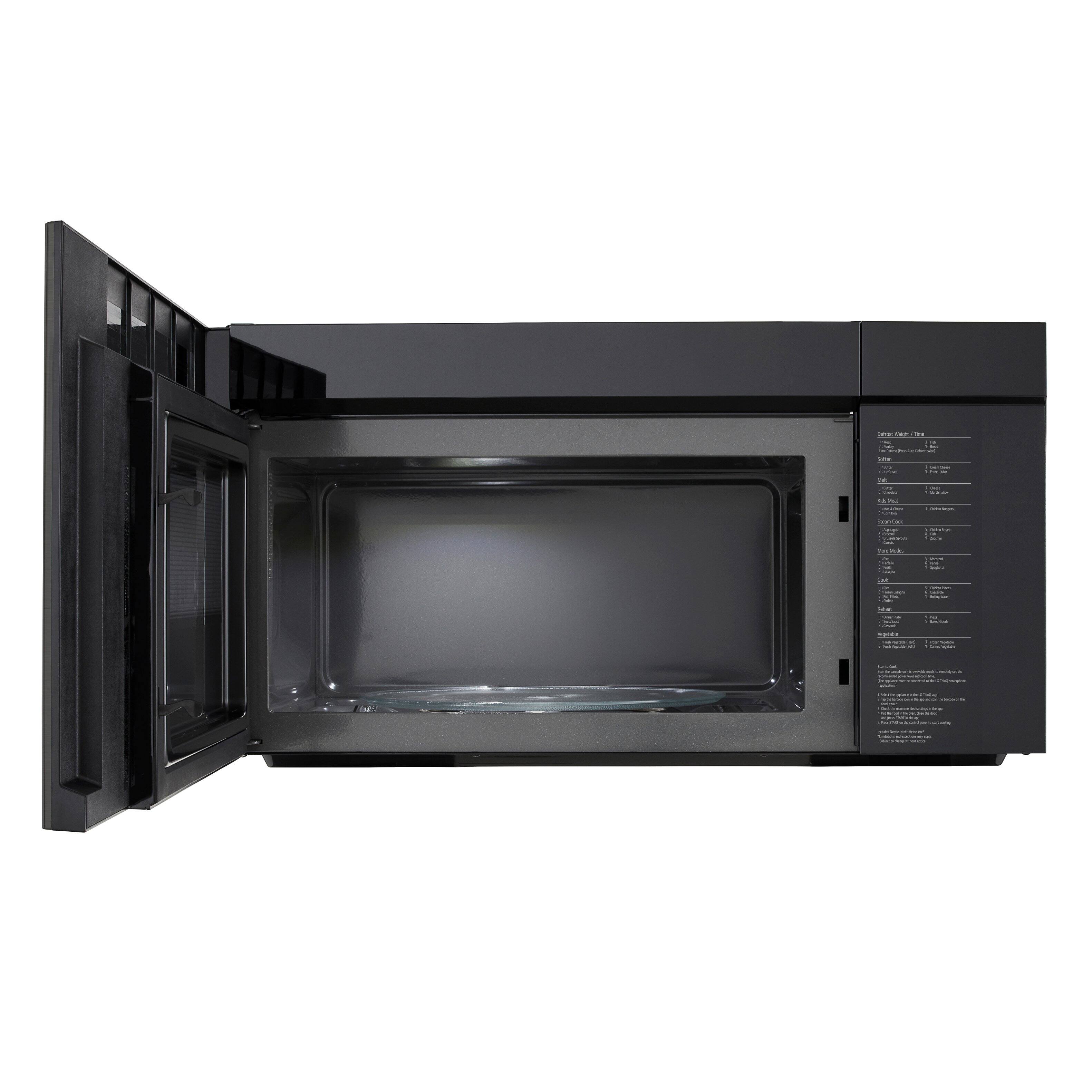 Alt View 6. LG - 2.0 Cu. Ft. Over-the-Range Smart Microwave with Sensor Cooking and EasyClean - PrintProof Black Stainless Steel.