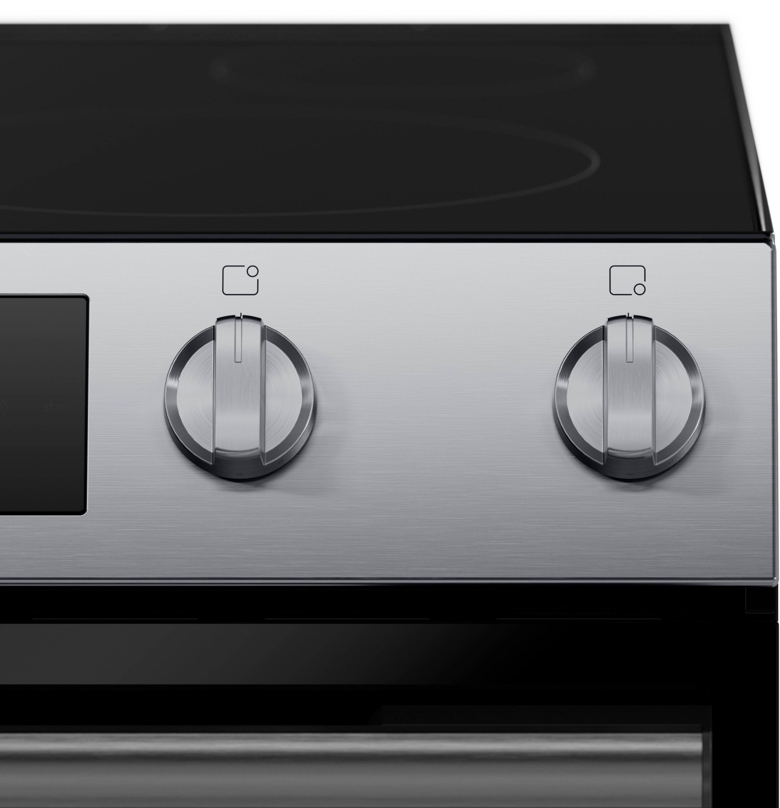 Alt View 7. Bosch - 100 Series 5.8 Cu. Ft. Slide-In Electric Convection Range with Steam-Assist - Stainless Steel.