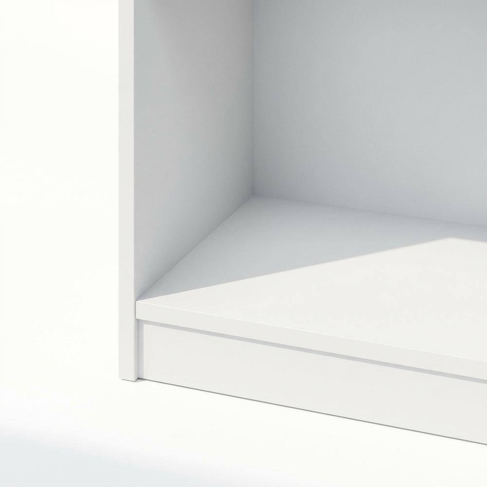 Alt View 1. FurniFact - Wood 3-Tier Open Shelf Closet & Clothing Storage Organizer - White.