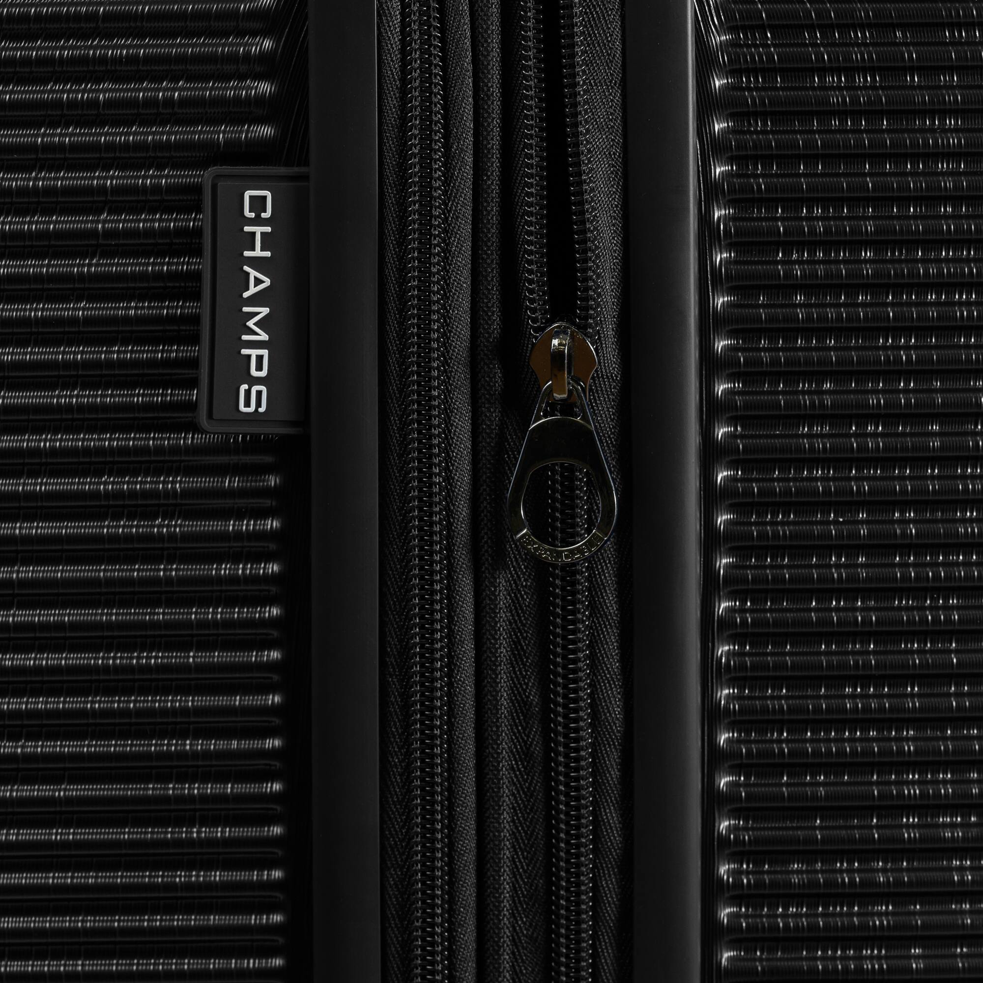 Alt View 2. Champs - Iconic II Collection 3 Piece Luggage Set - Black.