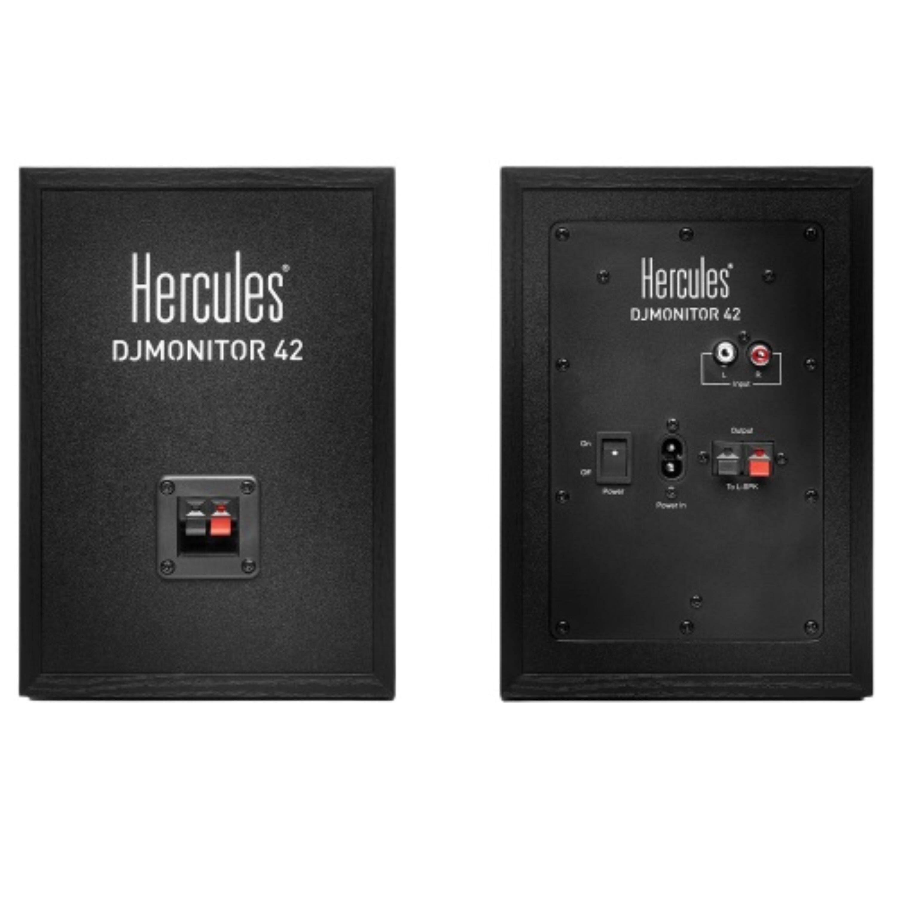 Left. Hercules - DJ Monitor 42 - 2 x 20 watts RMS Active Monitoring Speakers - Black.