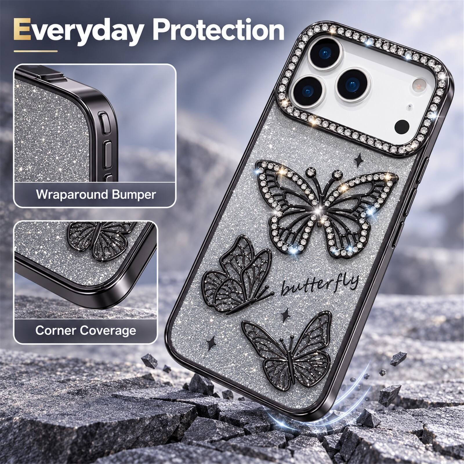 Everyday Protection

Wraparound Bumper

Corner Coverage

butterfly