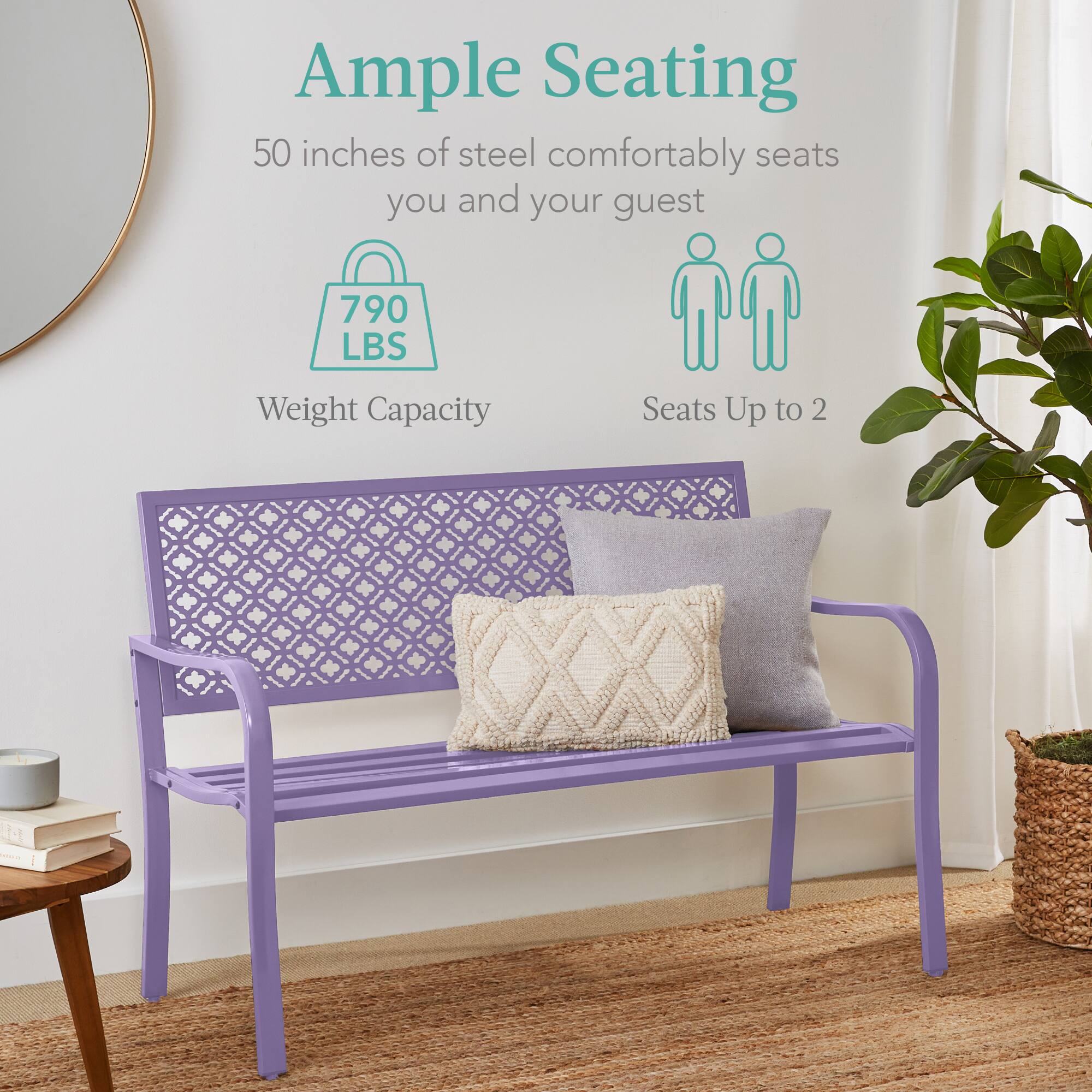 Ample Seating

50 inches of steel comfortably seats you and your guest

790 LBS Weight Capacity

Seats Up to 2