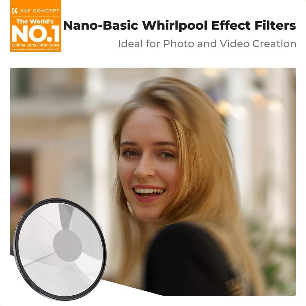 Schertz 82mm Spiral Halo Lens Filter – Swirl Effect with