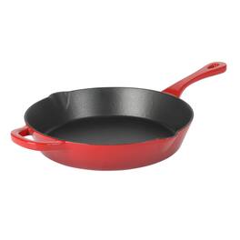 Crock-Pot - Artisan 10 Inch Enameled Cast Iron Round Skillet - Gradient Red